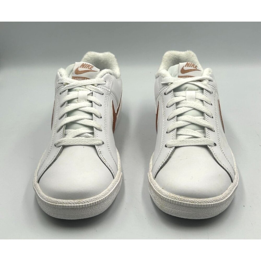 Nike Women's White Metallic Bronze Leather Court Sneakers Size 8.5 3116 - Picture 9 of 16